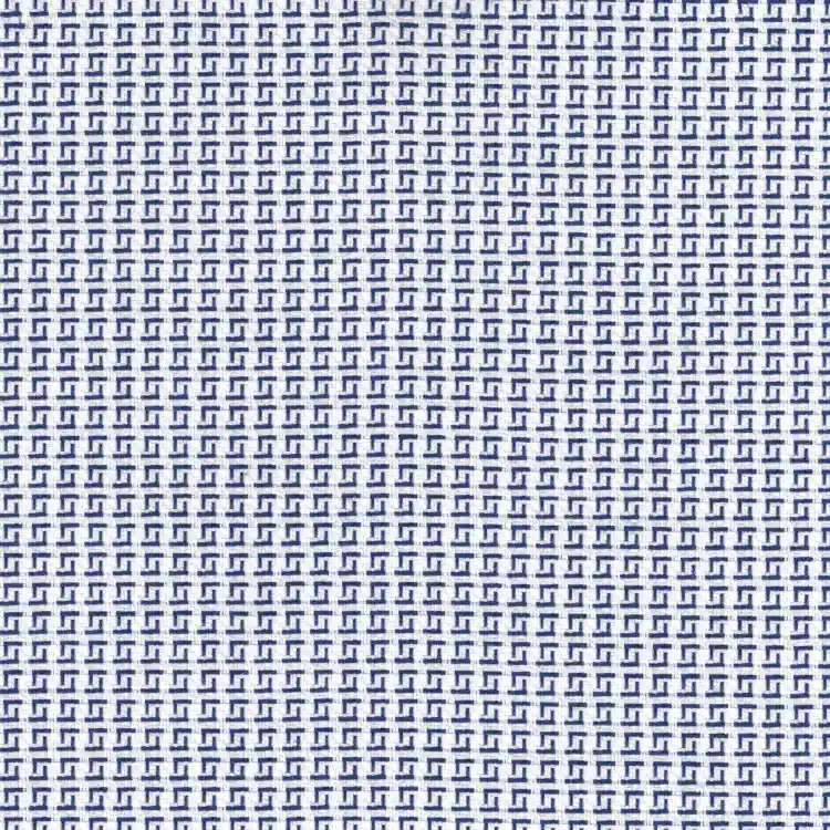 White with Blue Self Pattern Shirt Fabric