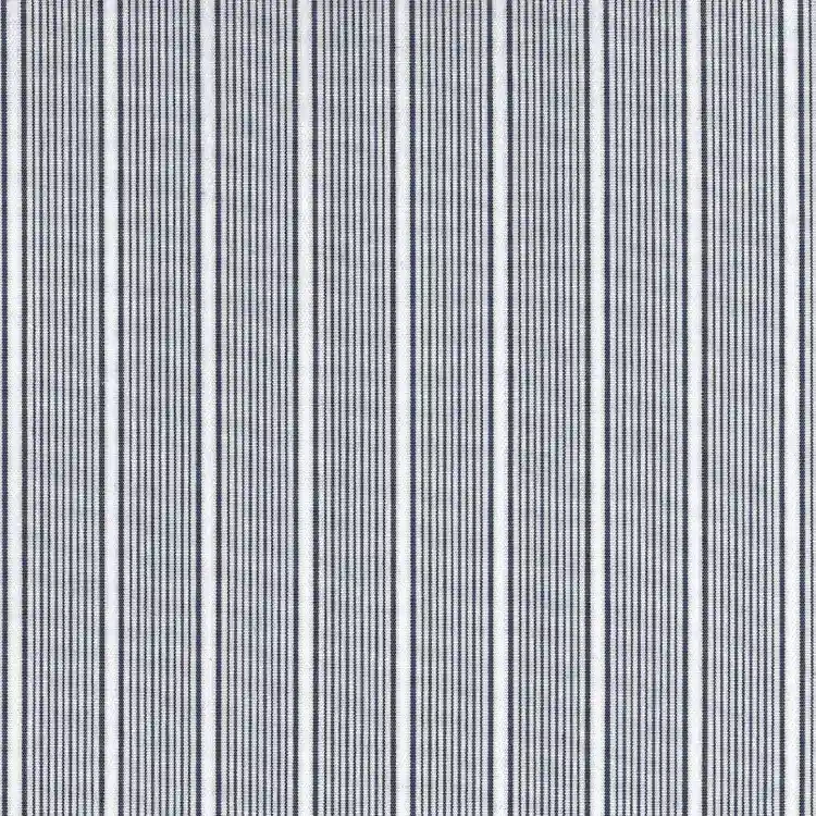 Navy and White Stripes Shirt Fabric