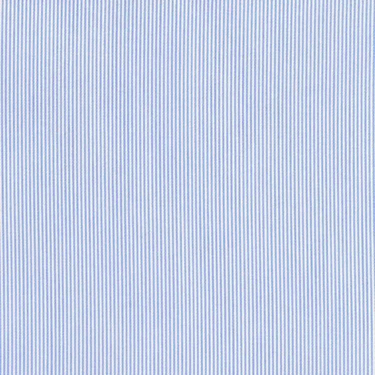 Light Blue and White Pencil Stripe Shirt Fabric