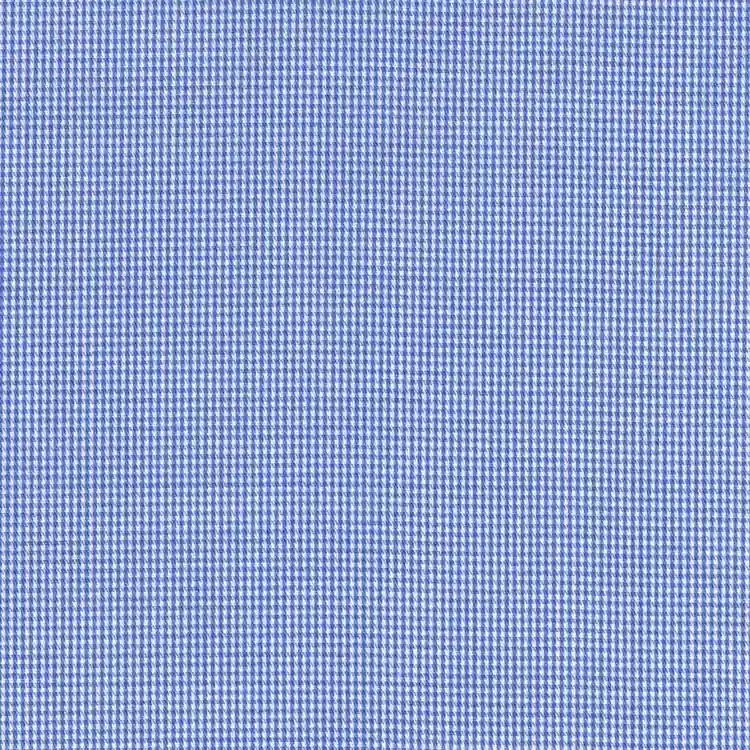 Navy Blue and White Micro Houndstooth Shirt Fabric