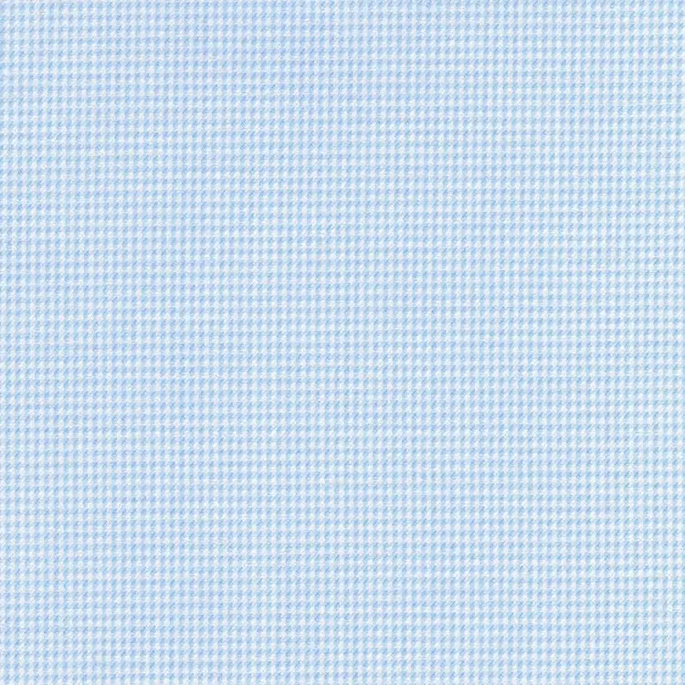 Light Blue and White Houndstooth Self Texture Shirt Fabric