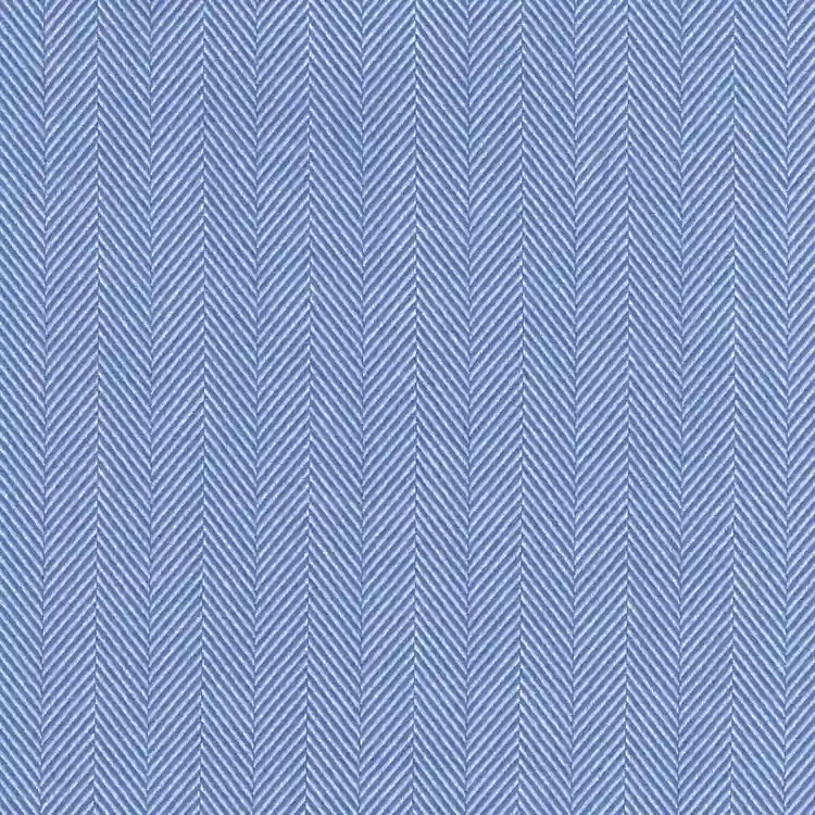 Blue Herringbone Shirt Fabric