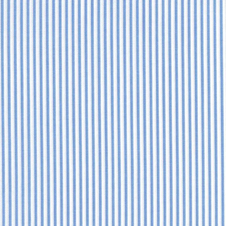 Blue and White Stripe Shirt Fabric