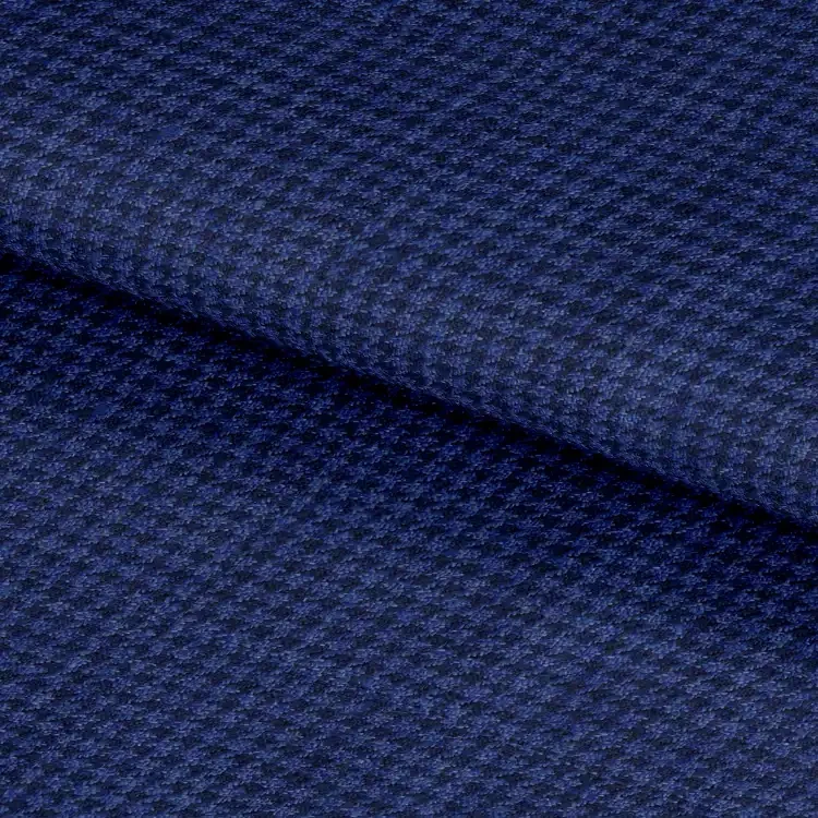 Blue Indigo and Navy Houndstooth Linen