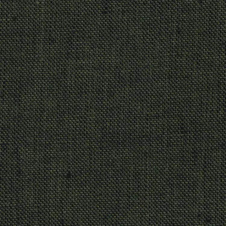 Olive Green and Black Textured Linen