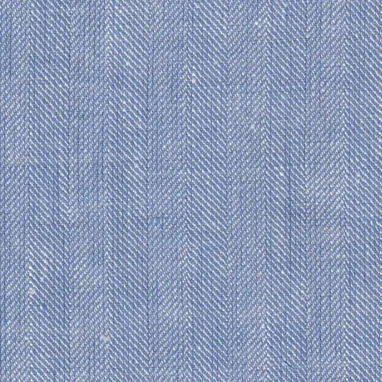 Baby Blue Herringbone Linen