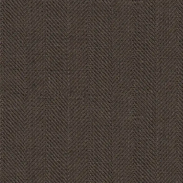Peanut Brown Herringbone Linen