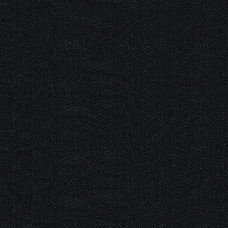 Black Herringbone Linen