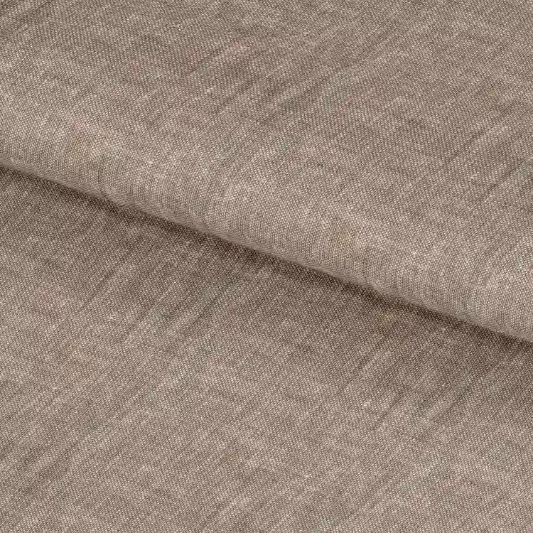 Tortilla Brown Basket Weave Pattern Linen