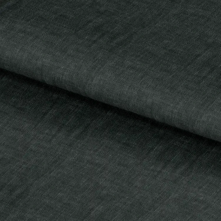 Dark Olive Green Solid Linen