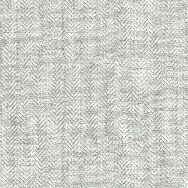 Silver Herringbone Linen