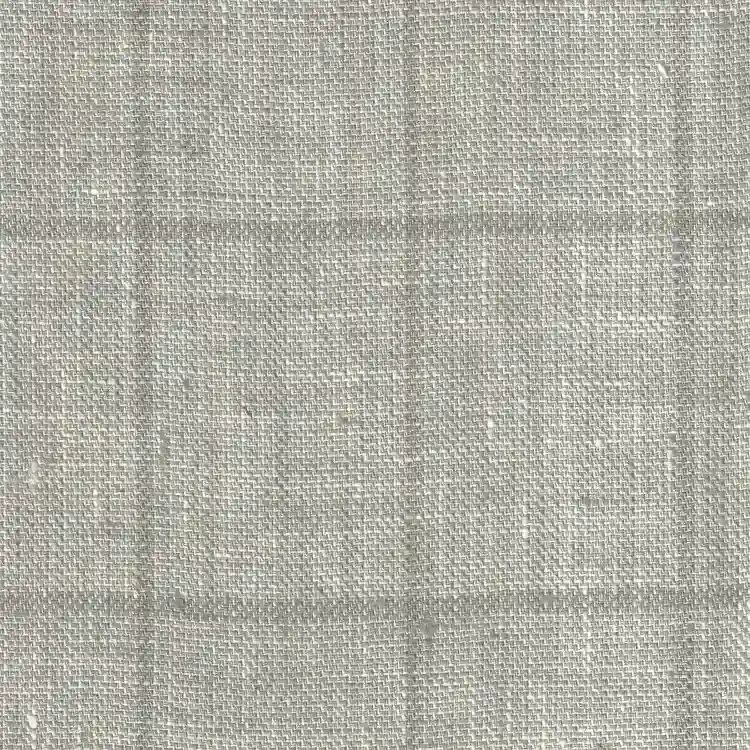 Silver Gray Check Linen