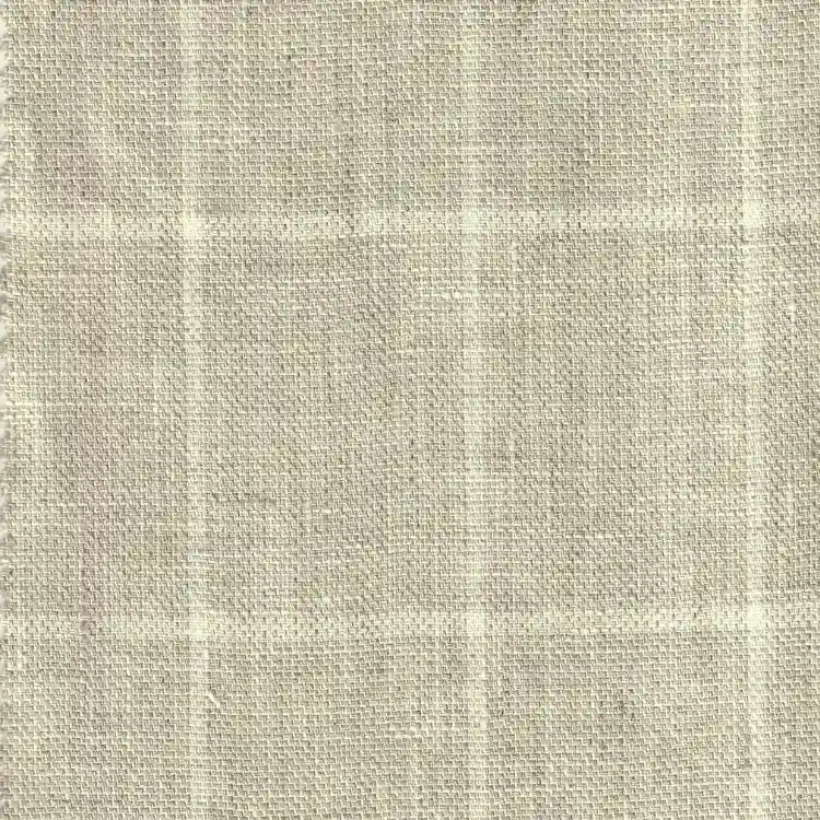 Beige Check Linen