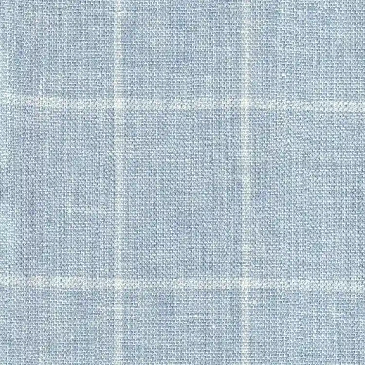Baby Blue Check Linen