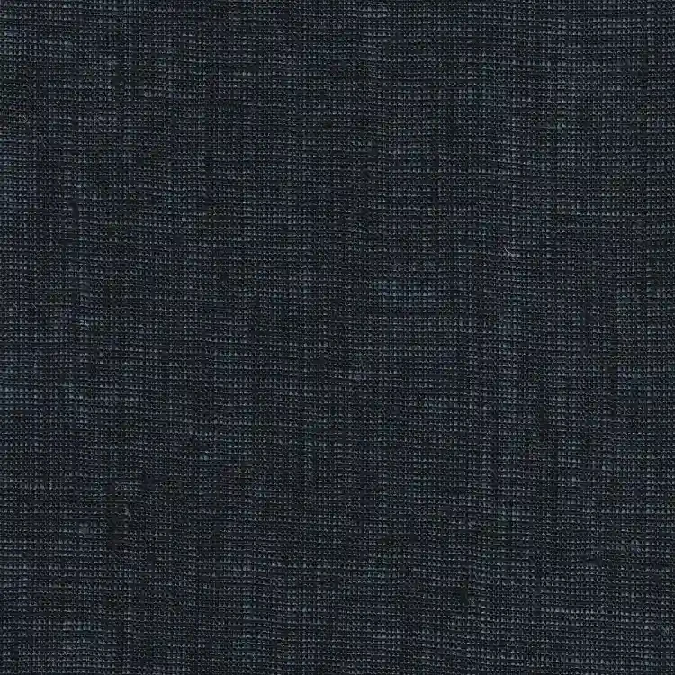 Steal Blue and Black Plain Weave Linen