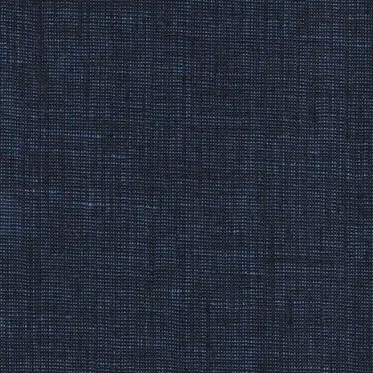 Navy and Black Plain Weave Linen