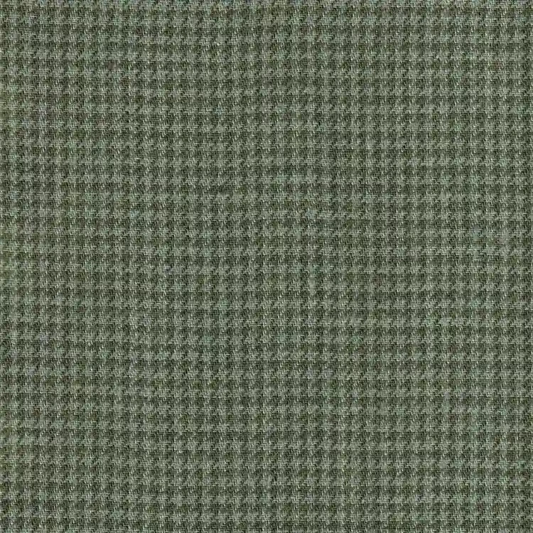 Sage and Olive Green Houndstooth Linen