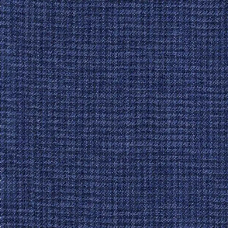 Blue Purple and Navy Houndstooth Linen