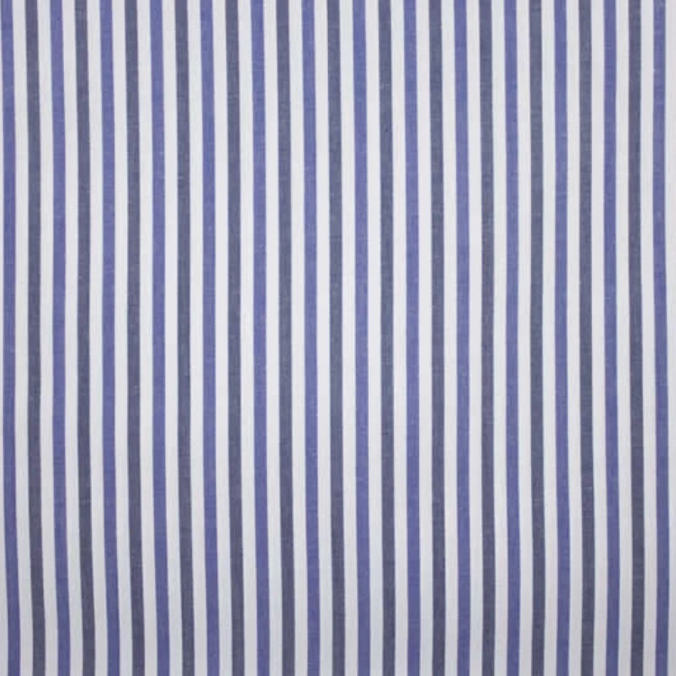 Two Tone Blue Stripes Shirt Fabric