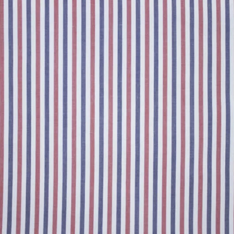 Blue, Red Stripes Shirt Fabric