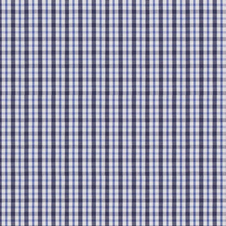 Two Tone Blue Checks Shirt Fabric