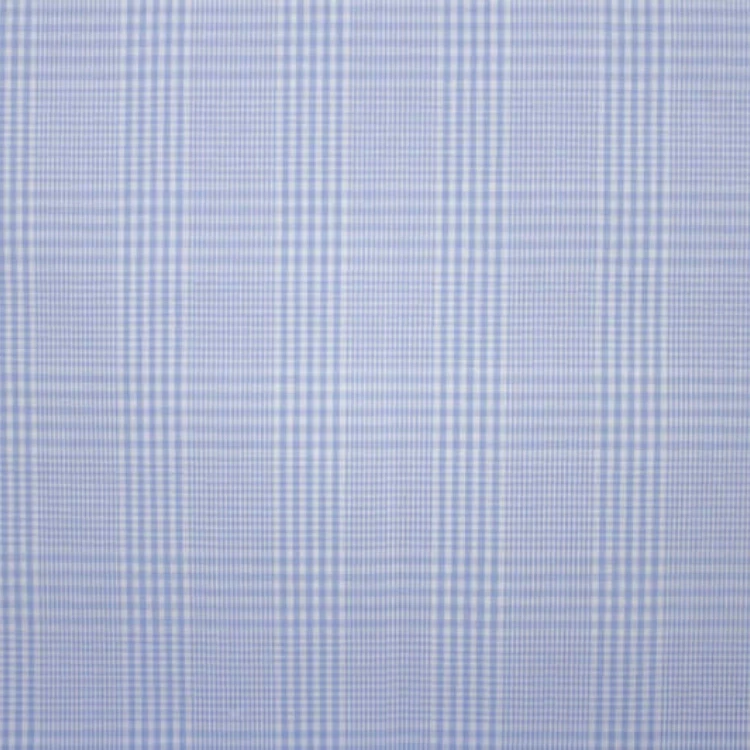 Windowpane Blue Shirt Fabric