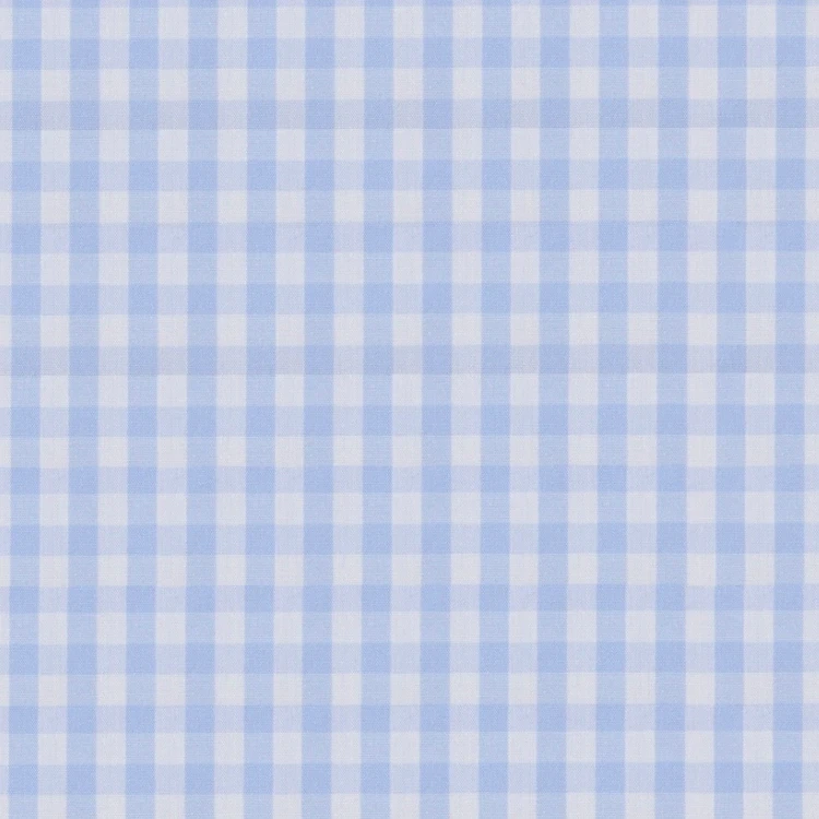 Baby Blue and White Checks Shirt Fabric