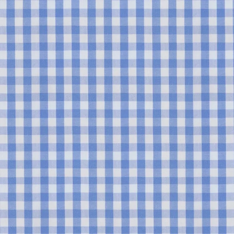 Blue and White Checks Shirt Fabric
