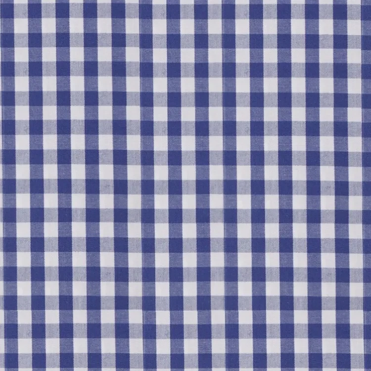 Royal Blue and White Checks Shirt Fabric