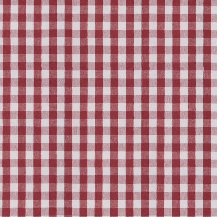 Red and White Checks Shirt Fabric