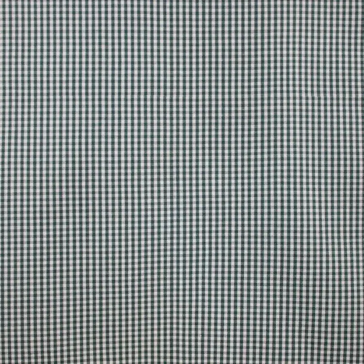 Sea Green and White Small Checks Shirt Fabric