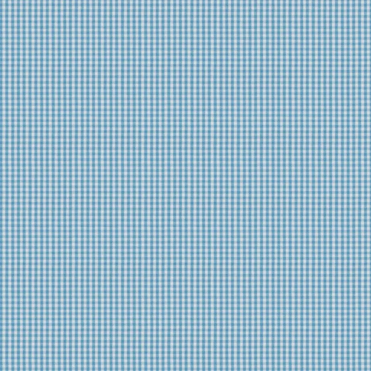 Turquoise and White Small Checks Shirt Fabric