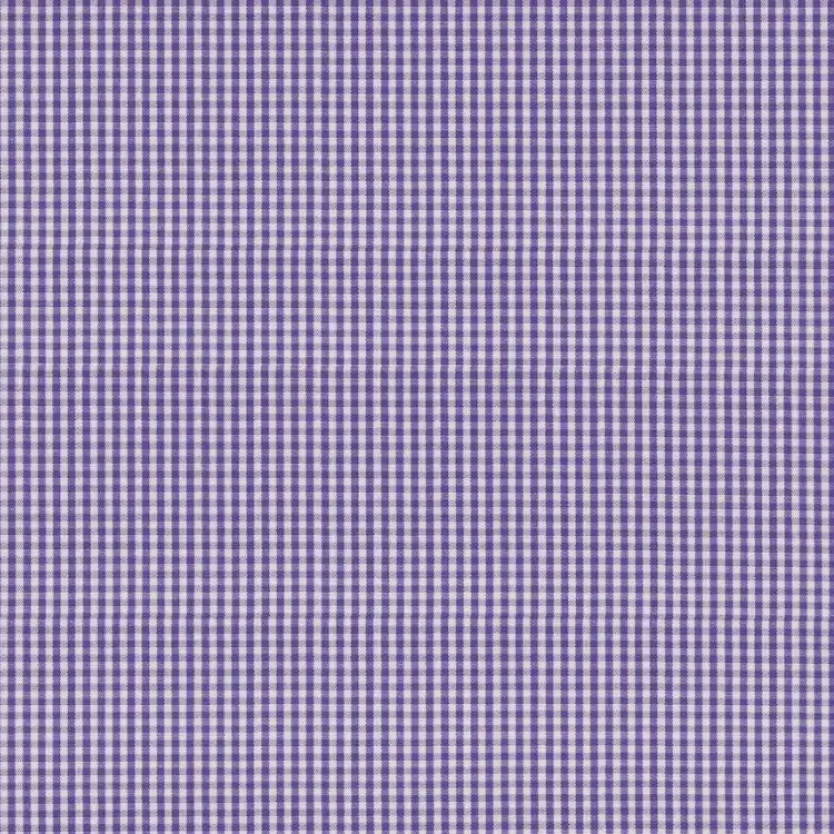 Purple and White Small Checks Shirt Fabric