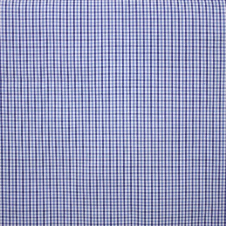 Two Tone Blue Small Checks Shirt Fabric
