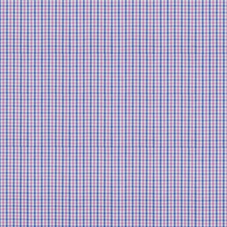 Blue and Lavender Small Checks Shirt Fabric