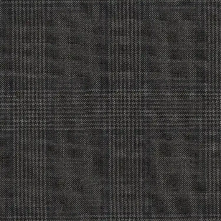 Medium Gray and Navy Blue Plaid