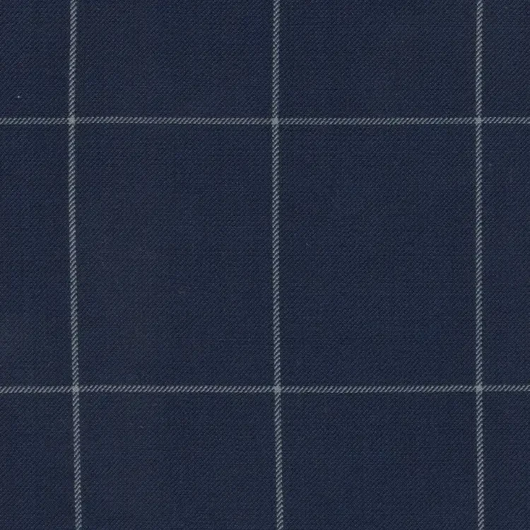 Royal Blue with White Windowpane
