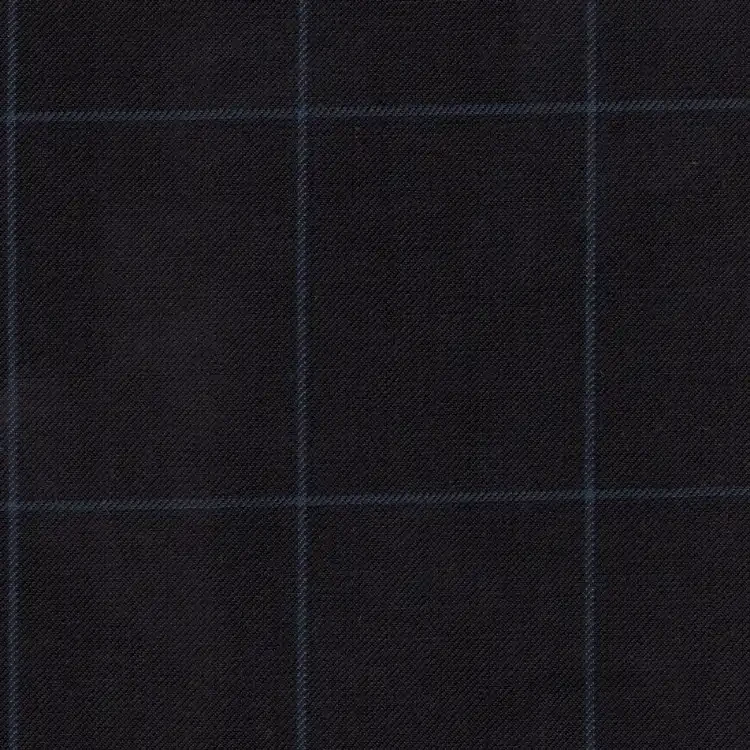 Navy Blue with Light Blue Windowpane