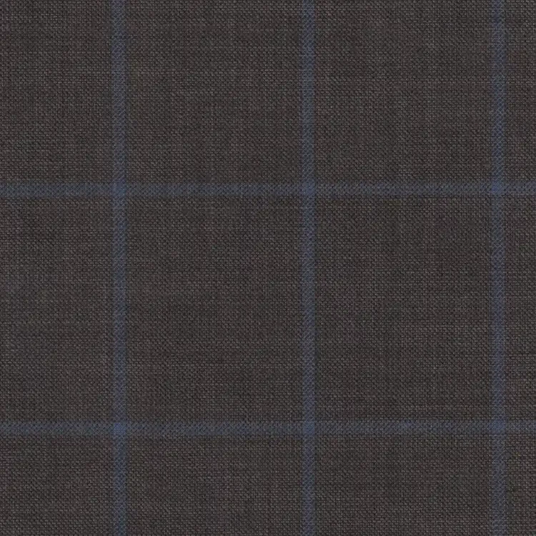 Medium Gray with Blue Windowpane