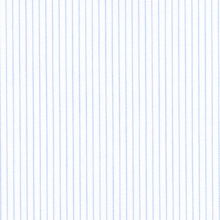 White with Light Blue Stripe Shirt Fabric