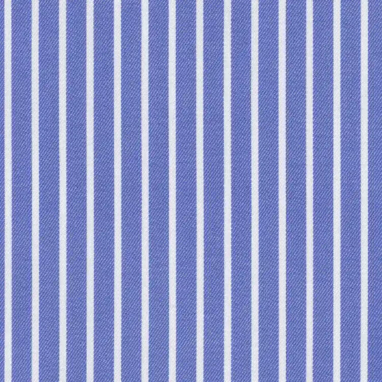 Royal Blue with White Stripe Shirt Fabric