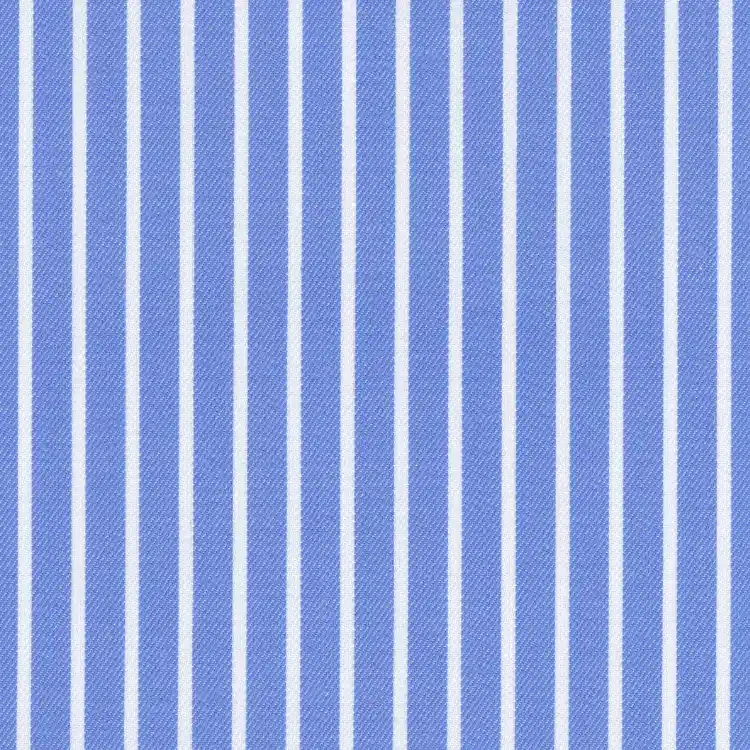 Blue with White Stripe Shirt Fabric