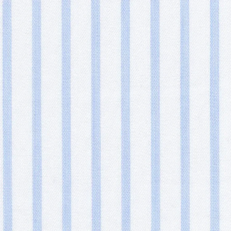 White with Blue Stripe Shirt Fabric