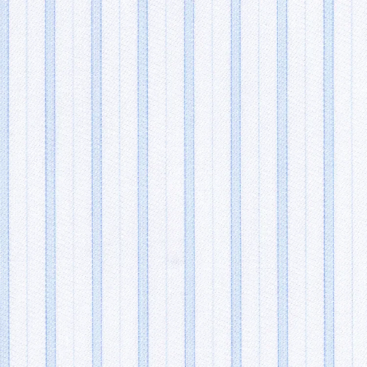White with Blue Stripe Shirt Fabric