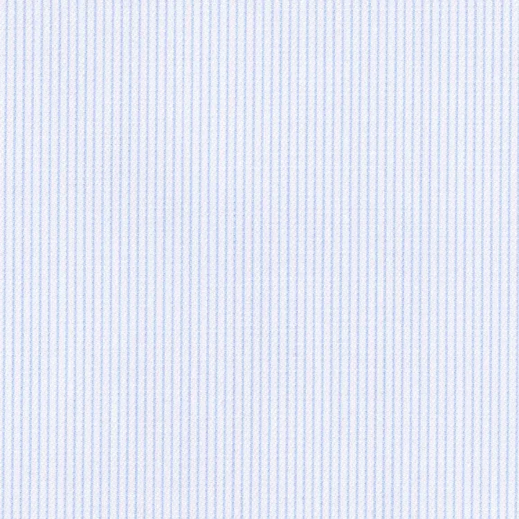 White with Small Blue Stripe Shirt Fabric
