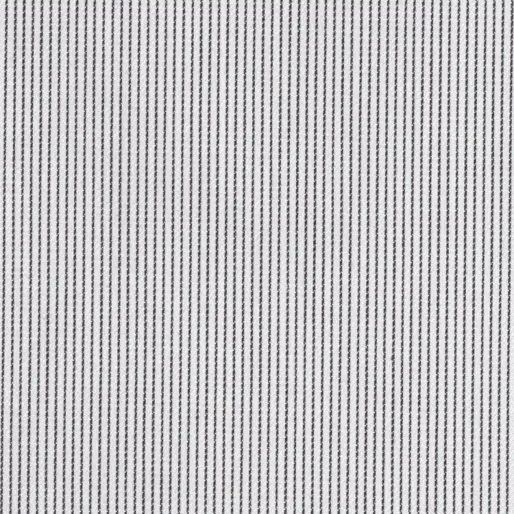 White with Small Black Stripe Shirt Fabric
