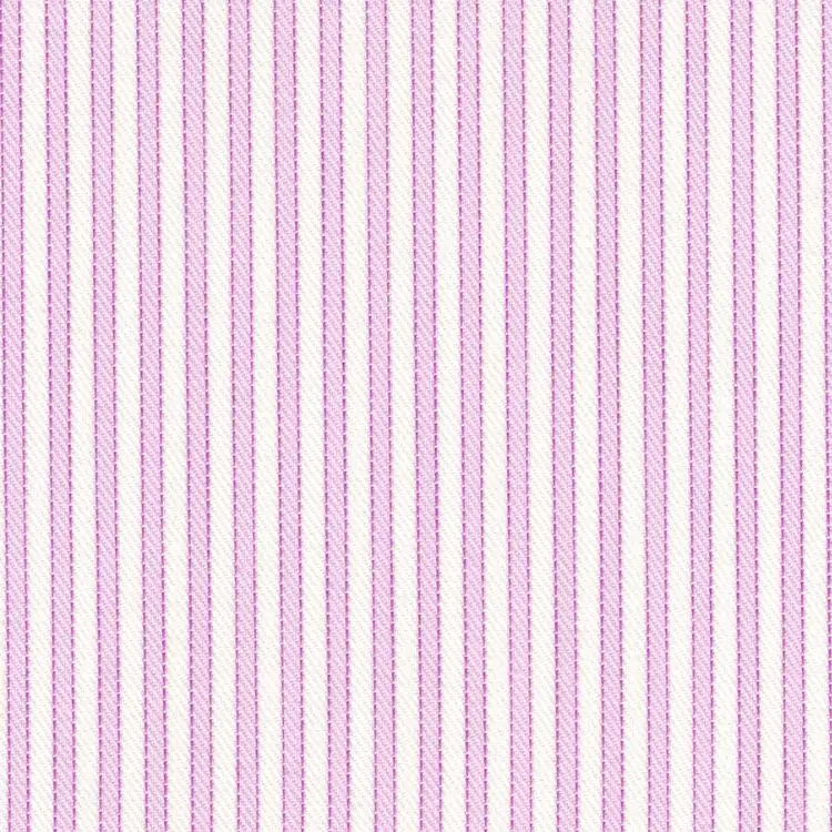 White with Pink Stripe Shirt Fabric