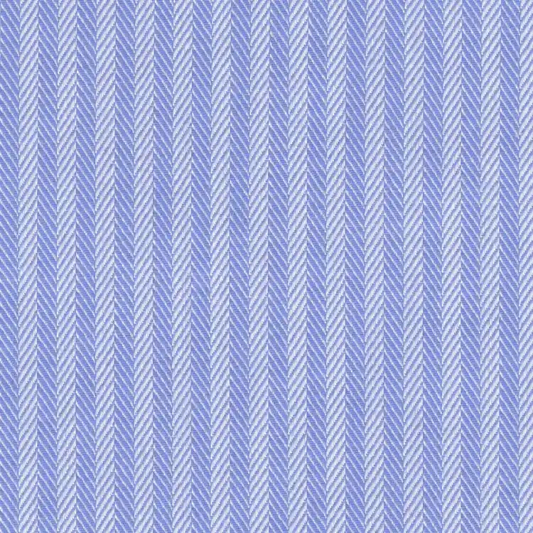 Blue Herringbone Shirt Fabric