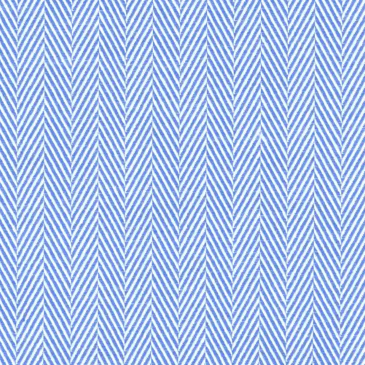Blue Herringbone Shirt Fabric