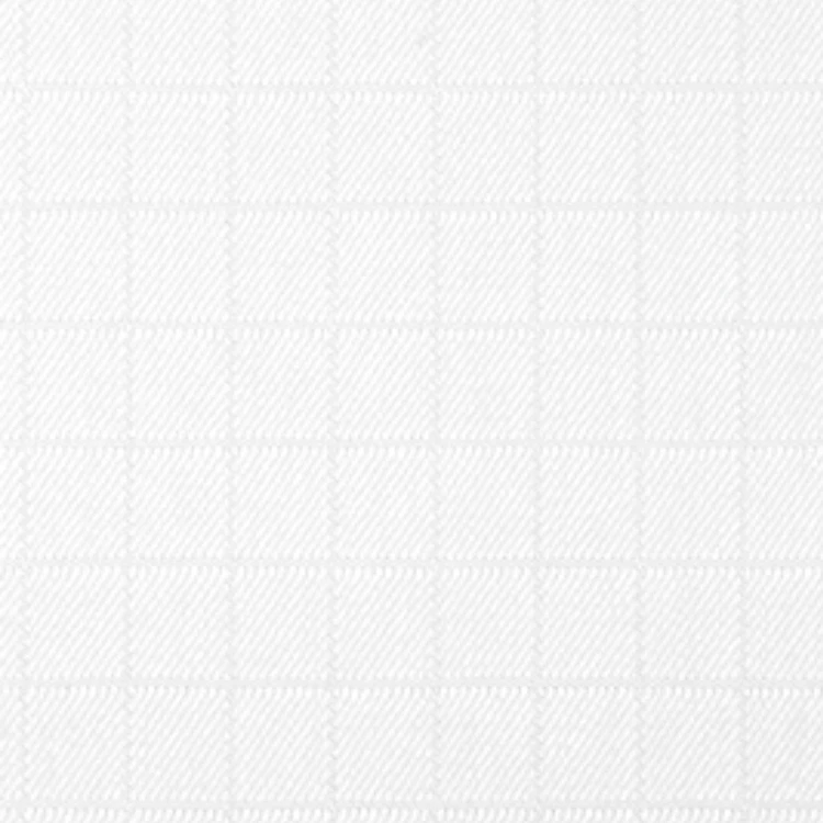 White Small Check Shirt Fabric